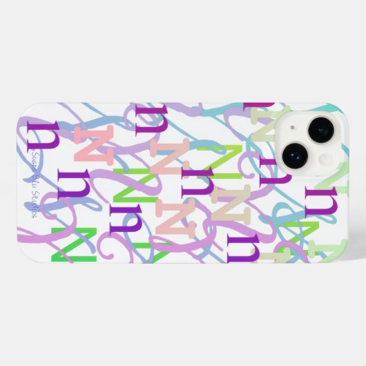 Letter Confetti "N" iPhone Case iPhoneケース (裏面横)