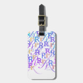 Letter Confetti "R" ラゲッジタグ (正面縦)