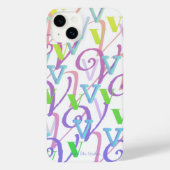 Letter Confetti "V" iPhone Case iPhoneケース (裏面)