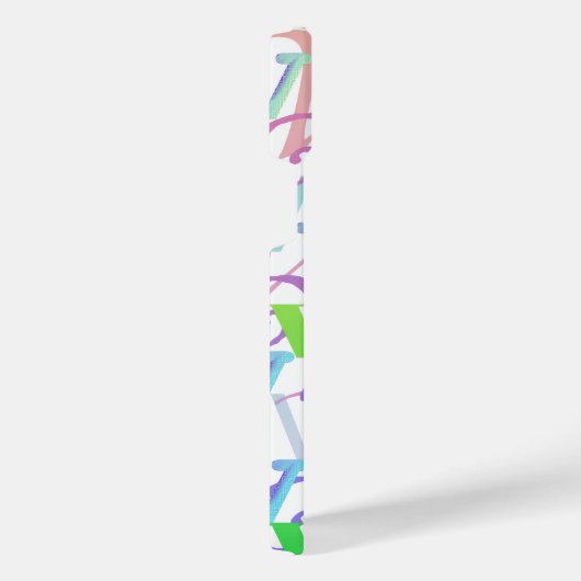 Letter Confetti "V" iPhone Case iPhoneケース (右側面)