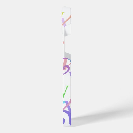 Letter Confetti "V" iPhone Case iPhoneケース (左側面)
