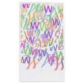 Letter Confetti "W" スモールペーパーバッグ (裏面)