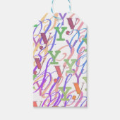 Letter Confetti "Y" ギフトタグ (正面)