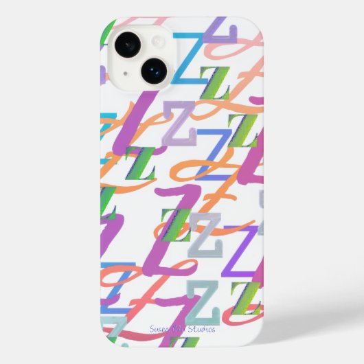 Letter Confetti "Z" iPhone Case iPhoneケース (裏面)