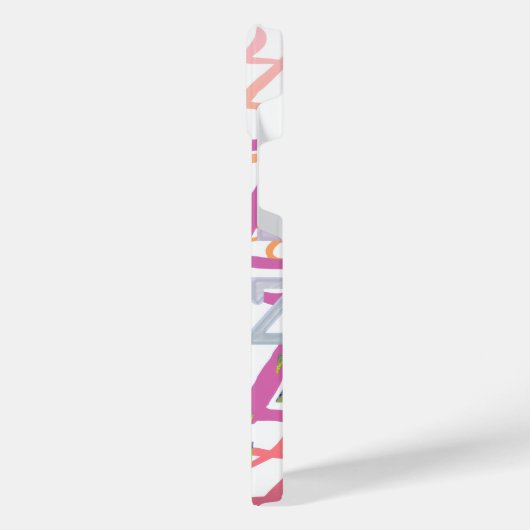 Letter Confetti "Z" iPhone Case iPhoneケース (左側面)