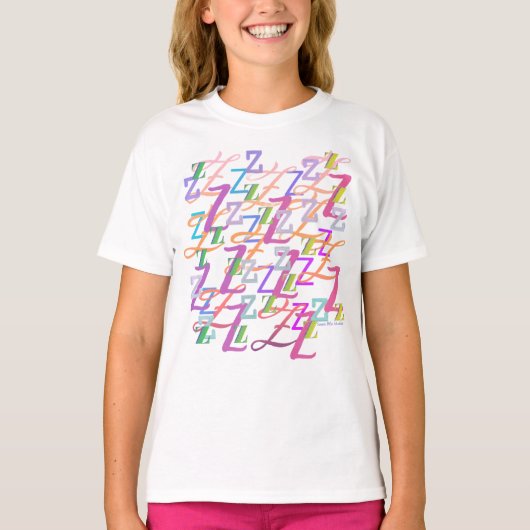 Letter Confetti "Z" Tシャツ (正面)