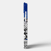 Letter Dパーソナライズされたグリッタータトゥーフラワー Case-Mate iPhoneケース (裏面 / 左)