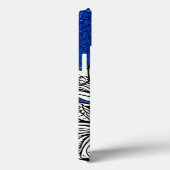 Letter Dパーソナライズされたグリッタータトゥーフラワー Case-Mate iPhoneケース (裏面 / 右)