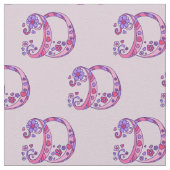 Letter Dモノグラム加飾文字カスタム布 ファブリック (クローズアップ)