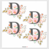 Letter D シール (シート)