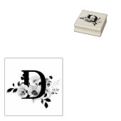 Letter D ラバースタンプ (押印)