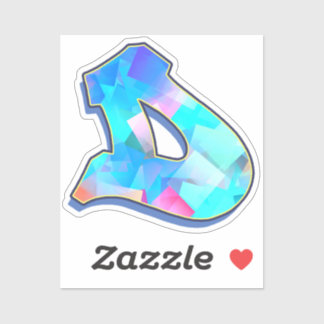 Letter D - Color Mix シール