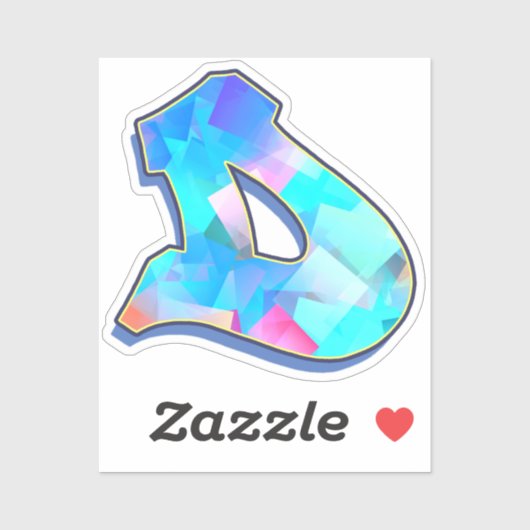 Letter D -  Color Mix シール (シート)