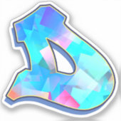 Letter D -  Color Mix シール (正面)