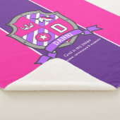 Letter D Danniの名前はピンクの紫のユニコーンを意味する シェルパブランケット (3/4)