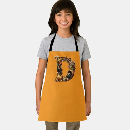 Letter D Thanksgiving style gift エプロン (インサイチュ)