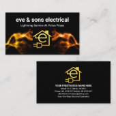 Letter-eホーム電気稲妻枠 名刺 (正面/裏面)