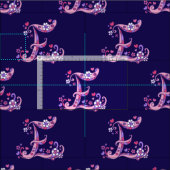 Letter Eモノグラム加飾文字カスタム布 ファブリック (タイル)