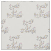 Letter Eモノグラム加飾文字カスタム布 ファブリック (クローズアップ)