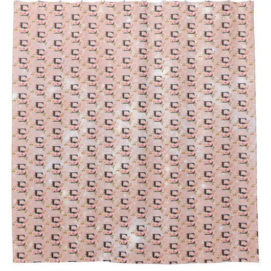 Letter E シャワーカーテン (正面)