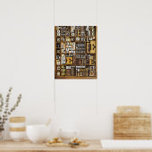 Letter E ポスター (キッチン)