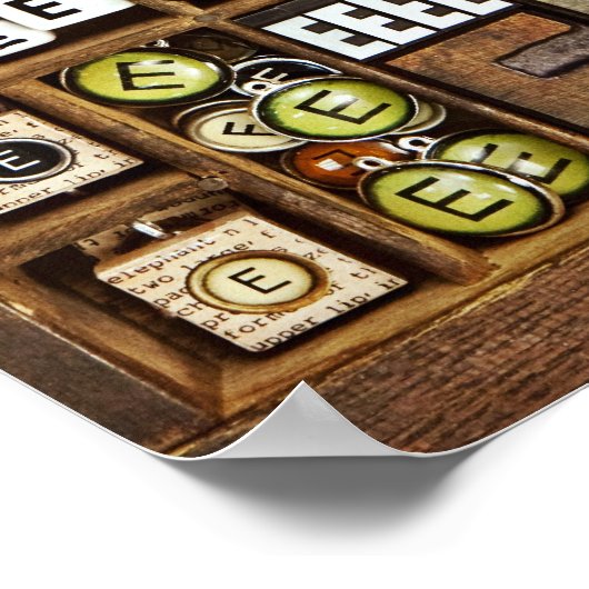 Letter E ポスター (角)