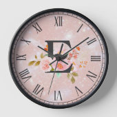 Letter E 壁時計 (正面)