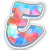 Letter E -  Color Mix シール (正面)