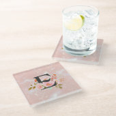 Letter E Glass Coaster ガラスコースター (アングル)