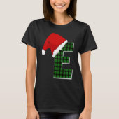 Letter E Santa Hat Monogram Tシャツ (正面)