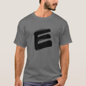 Letter E Single Initial Capital Alphabet Monogram Tシャツ (正面)