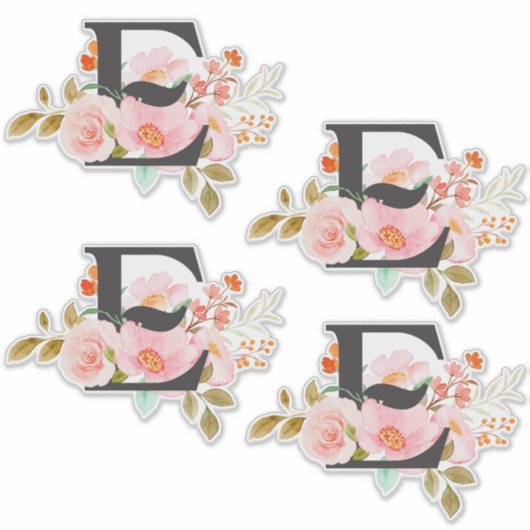 Letter E Sticker シール (正面)