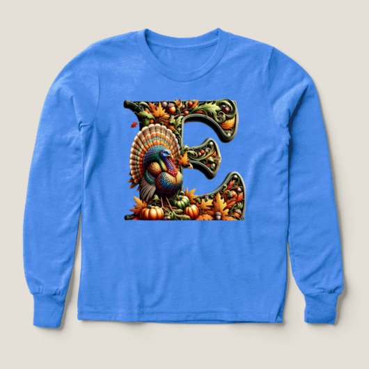 Letter E Thanksgiving style gift  (デザイン正面)