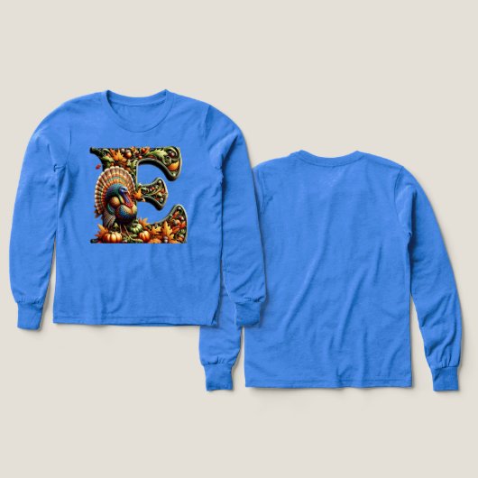 Letter E Thanksgiving style gift  (デザイン 正面＆背面)