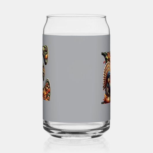 Letter E Thanksgiving style gift ガラス缶 (右)