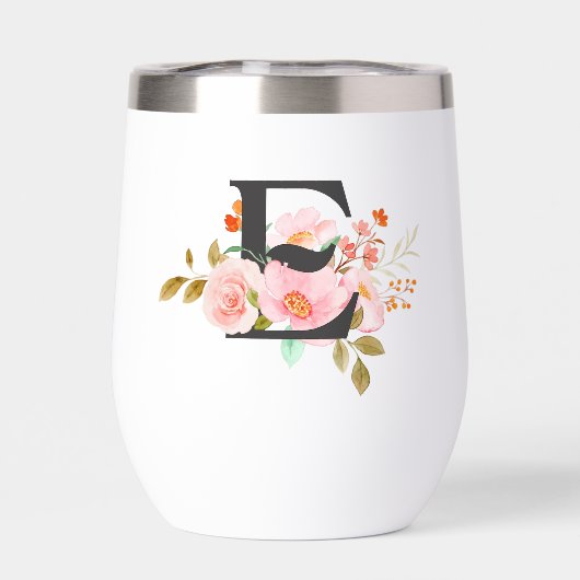 Letter E Thermal Wine Tumbler (背面)