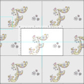 Letter Fモノグラム花文字カスタム織物 ファブリック (タイル)