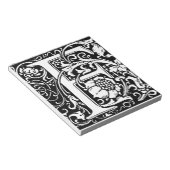 Letter F中世モノグラムヴィンテージイニシャル ノートパッド (アングル)