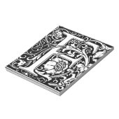 Letter F中世モノグラムヴィンテージイニシャル ノートパッド (回転)