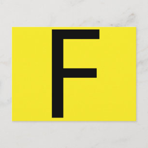 Letter F期別表 ポストカード