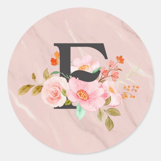 Letter F ラウンドシール (正面)