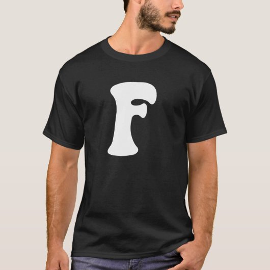 Letter F Capital Alphabet Team Groups Costume Matc Tシャツ (正面)
