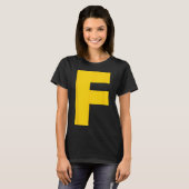 Letter F Chipmunkグループマッチングハロウィーンの衣装 Tシャツ (正面フル)
