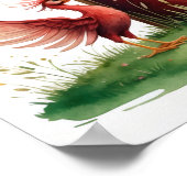 Letter F Phoenix Bird Fairy Poster Mythical Art ポスター (角)