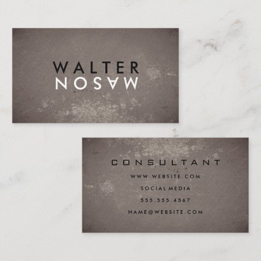 Letter Flip Grungyテクスチャ 名刺 (正面/裏面)