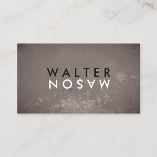 Letter Flip Grungyテクスチャ 名刺 (正面)