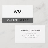 Letter Flip Monogram Company 名刺 (正面/裏面)