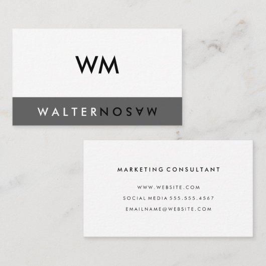 Letter Flip Monogram Company 名刺 (正面/裏面)