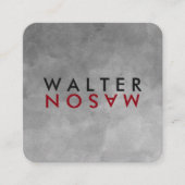 Letter Flip Waterカラーテクスチャ スクエア名刺 (正面)