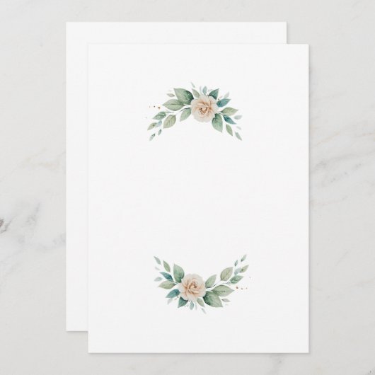 letter flowers  招待状 (正面/裏面)